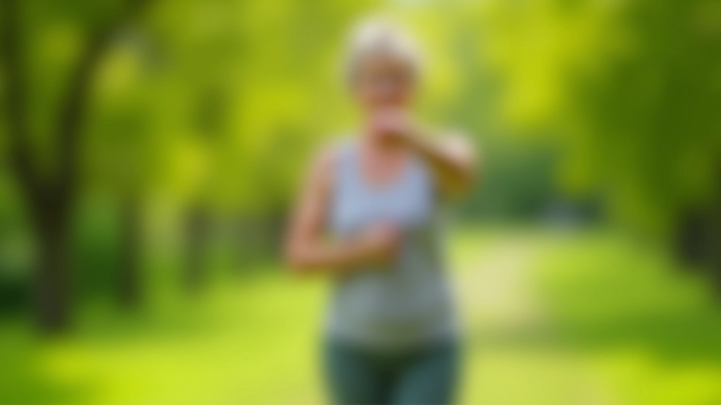 Senior doing gentle stretching during an outdoor wellness session in a park clearing